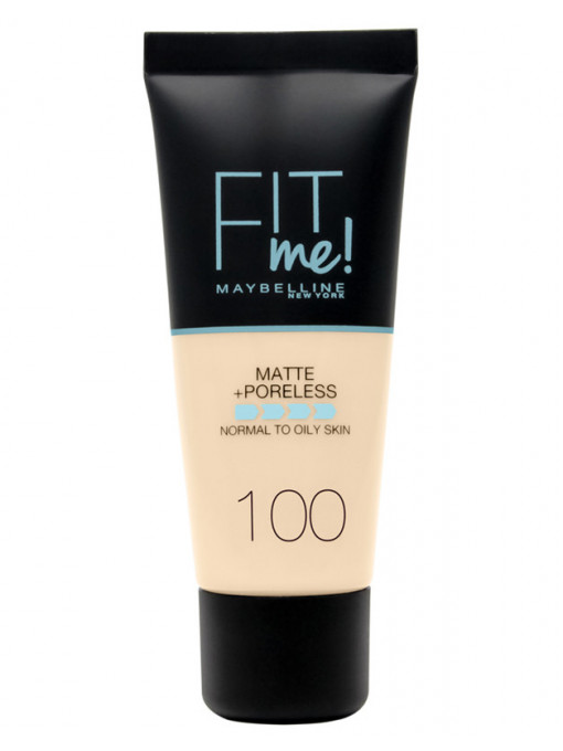 Maybelline | Fond de ten pentru ten gras sau normal fit me matte+poreless warm ivory100 maybelline | 1001cosmetice.ro