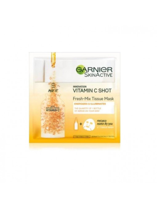 Garnier | Garnier vitamin c shot masca servetel pentru ten uscat lipsit de vitalitate | 1001cosmetice.ro