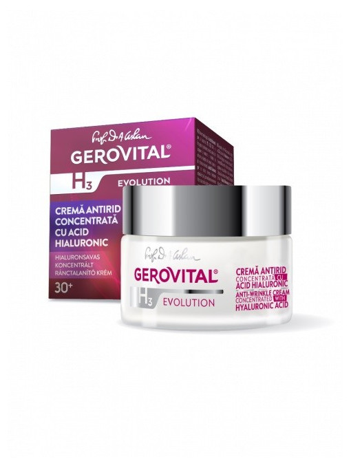 Creme fata | Gerovital h3 evolution crema antirid concentrata cu acid hialuronic | 1001cosmetice.ro