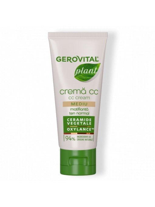 Make-up | Gerovital plant poliplant microbiom protect crema cc matifianta nuanta mediu | 1001cosmetice.ro