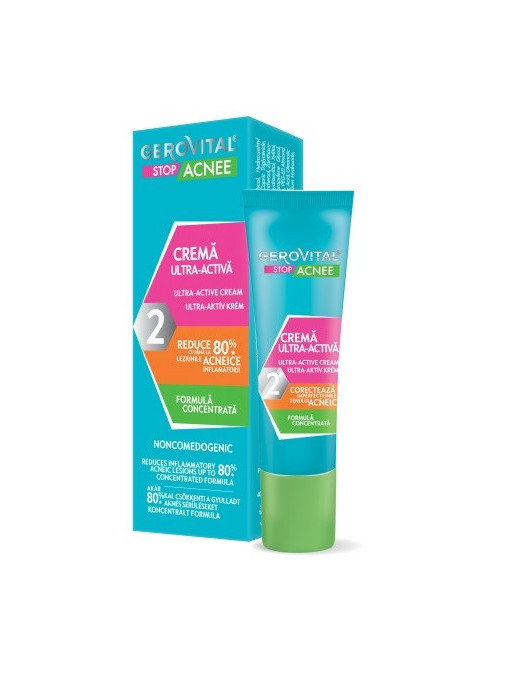 Creme fata | Gerovital stop acnee crema ultra activa | 1001cosmetice.ro