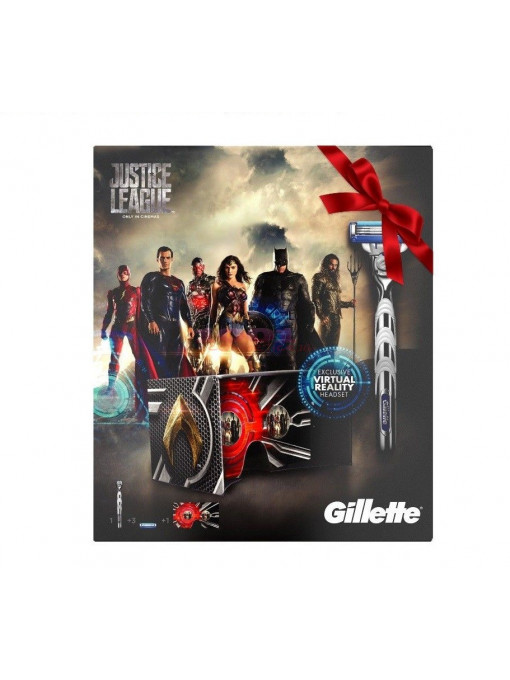 Gillette justice league aparat match 3 + 2 rezerve + ochelari vr cadou 1 - 1001cosmetice.ro