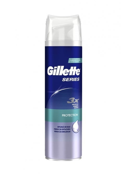 Gel de ras &amp; aparate, gillette | Gillette series 3x protection spuma de ras | 1001cosmetice.ro