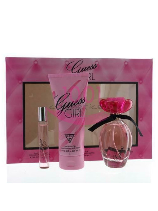 Guess girl edt 100 ml + body lotion 200 ml + travel spray 15 ml set 1 - 1001cosmetice.ro