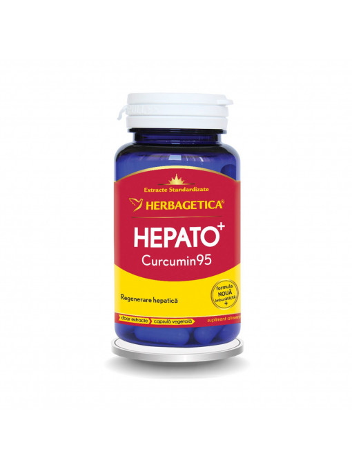 Herbagetica suplimente alimentare hepato curcumin 95 60 de capsule 1 - 1001cosmetice.ro