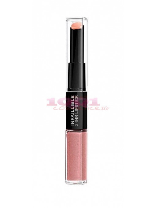 Loreal infaillible 2 step 24h ruj ultrarezistent 110 timeless rose 1 - 1001cosmetice.ro
