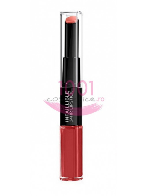 Loreal infaillible 2 step 24h ruj ultrarezistent 404 coral constant 1 - 1001cosmetice.ro