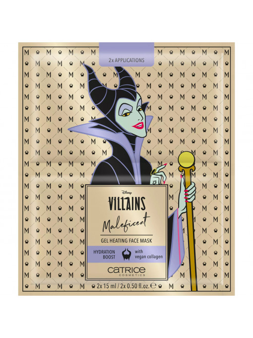 Mască pentru față gel cu efect de încălzire, cu colagen, Disney Villains Maleficent 010 Catrice