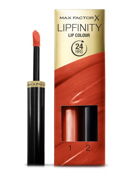 Max factor lipfinity lip colour ruj de buze rezistent 24h charming 140 1 - 1001cosmetice.ro