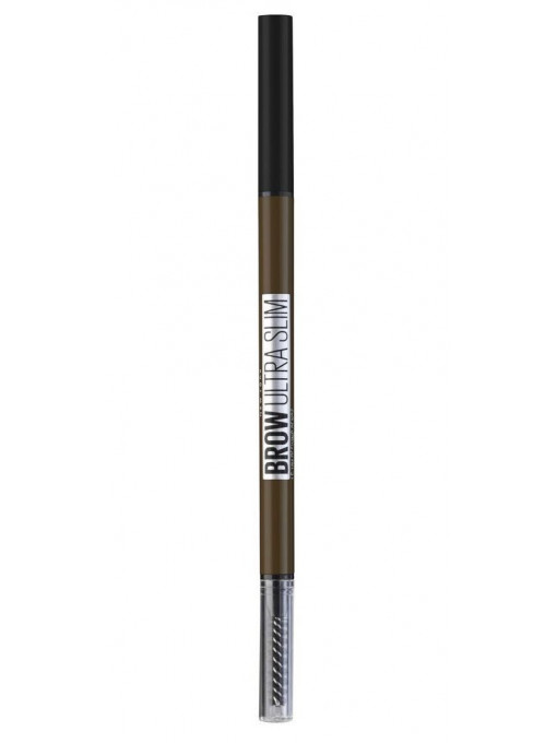 Machiaj sprancene, maybelline | Maybelline brow ultra slim creion pentru sprancene deep brown | 1001cosmetice.ro