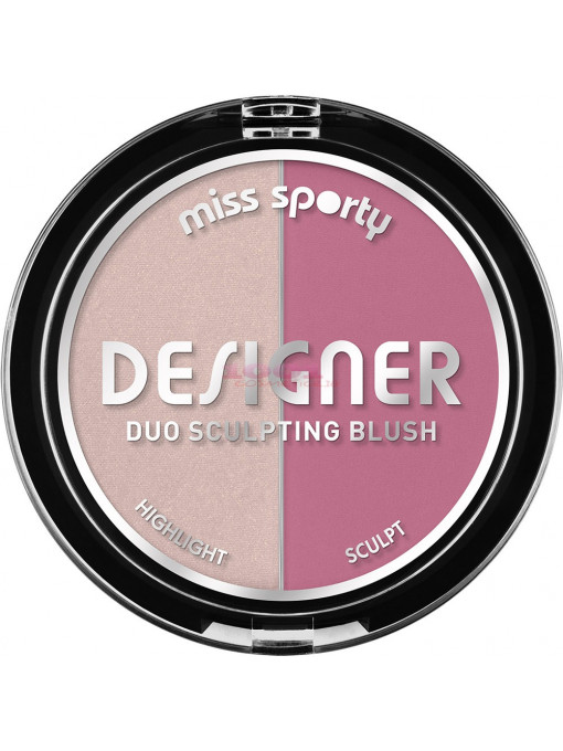 Fard de obraz (blush), miss sporty | Miss sporty designer duo sculpting blush fard de obraz 200 rosy | 1001cosmetice.ro