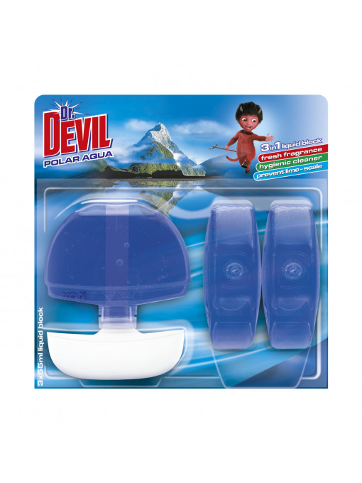 Dr. devil | Odorizant lichid pentru toaleta 3 în 1, dr. devil, 3x55 ml | 1001cosmetice.ro