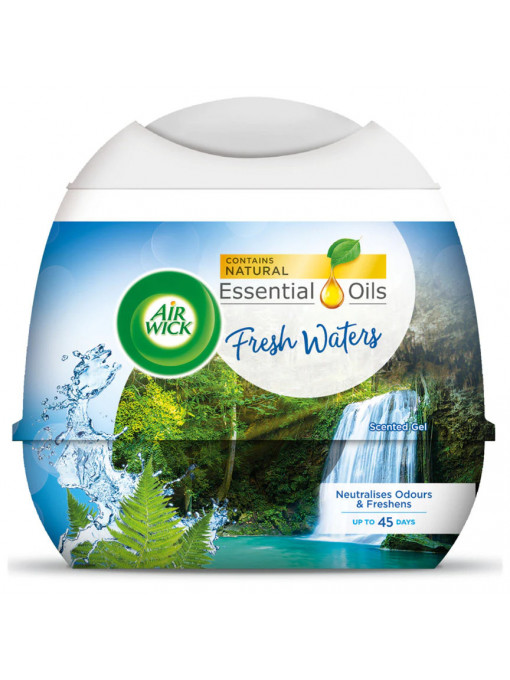 Air wick | Odorizant multifunctional sub forma de gel, fresh waters airwick, 140 g | 1001cosmetice.ro