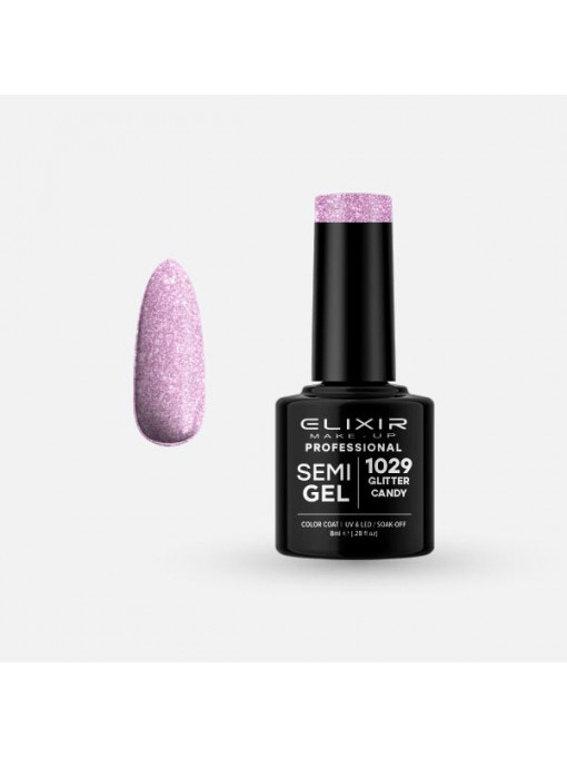 Unghii, elixir | Oja semipermanenta semi gel elixir makeup professional 1029, 8 ml | 1001cosmetice.ro
