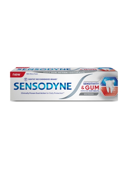 Igiena orala | Pasta de dinti sensitivity & gum whitening sensodyne, 75 ml | 1001cosmetice.ro
