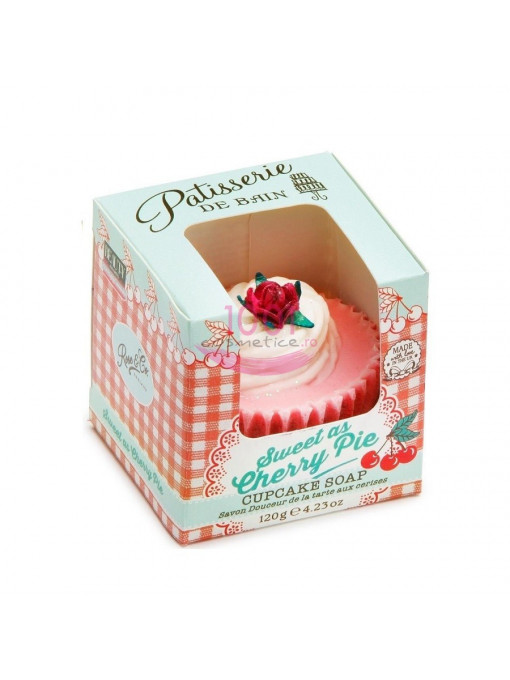 Patisserie de bain sweet as cherry pie cupcake sapun 1 - 1001cosmetice.ro