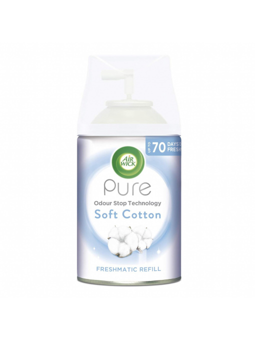 Rezerva odorizant automat de camera Pure Soft Cotton Air Wick, 250 ml