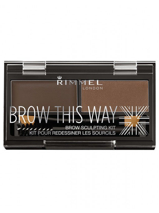 1001cosmetice.ro | Rimmel london brow this way kit pentru sprancene dark brown 03 | 1001cosmetice.ro