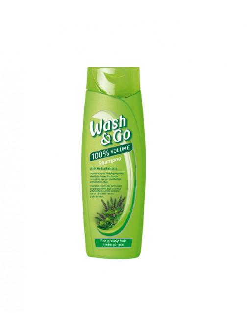 Par, wash &amp; go | Sampon cu extract de urzica pentru par gras, wash & go, 360 ml | 1001cosmetice.ro