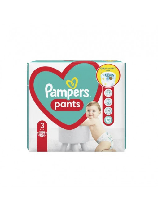 Pampers | Scutece chilotei pentru copii, baby dry pants pampers, nr.3, 6-11 kg, pachet 29 bucati | 1001cosmetice.ro