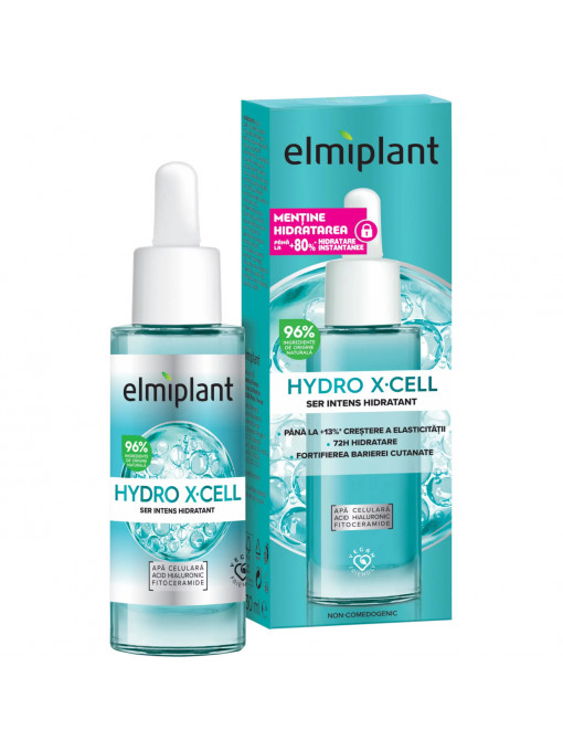 Ser intens hidratant pentru ten sensibil/uscat, Hydro X-Cell Elmiplant, 50ml
