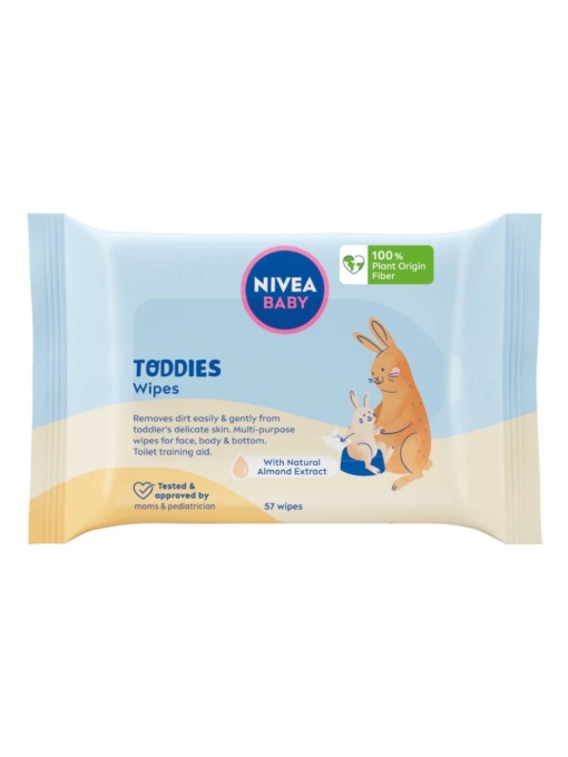 Servetelele umede pentru copii, Baby Toddies, pachet 57 bucati, Nivea