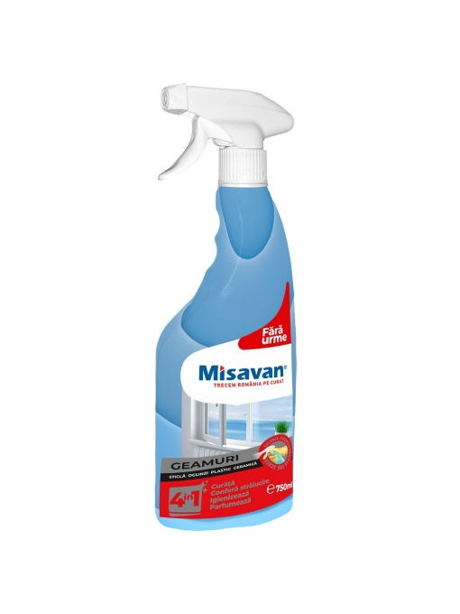 Soluție curatare geamuri 4in1, Misavan 750 ml