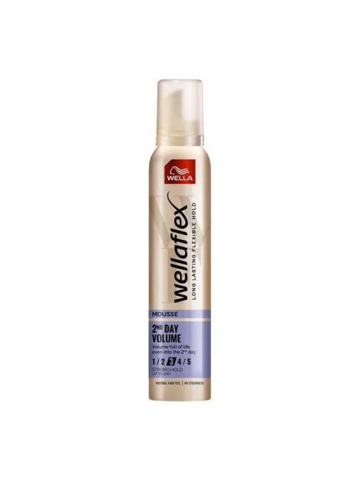 Par, wella | Spuma pentru par cu grad de fixare 3 - 2nd day volume wellaflex, 200 ml | 1001cosmetice.ro