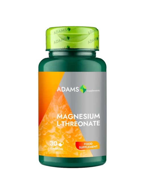 Suplimente &amp; produse bio, adams | Supliment magnesium l-threonate, adams 30 capsule | 1001cosmetice.ro