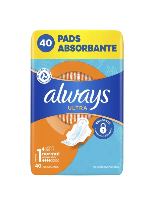 Promotii | Absorbante always ultra normal 1, pachet 40 bucati | 1001cosmetice.ro