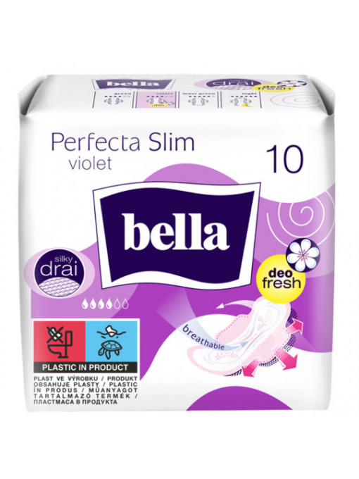 Absorbante Perfecta Slim violet, Bella, 10 bucati