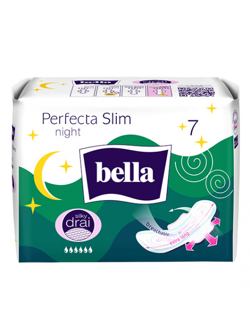 Absorbante Perfecta Ultra night silky drai Bella, 7 bucati