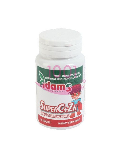 Adams super vitamina c+zn cutie 30 tablete 1 - 1001cosmetice.ro