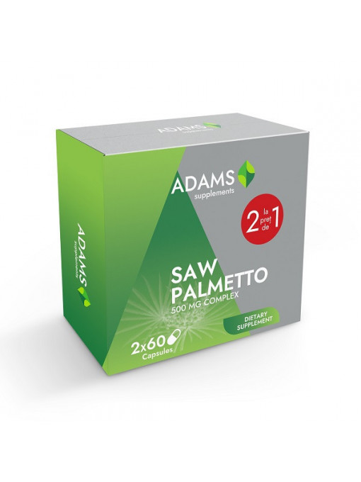 Adams supplements saw palmetto pachet 1+1 gratis 2x60 tablete 1 - 1001cosmetice.ro