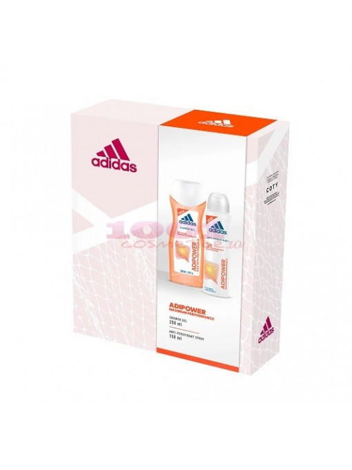 Adidas adipower gel de dus 250 ml + deo 150 ml set femei 1 - 1001cosmetice.ro
