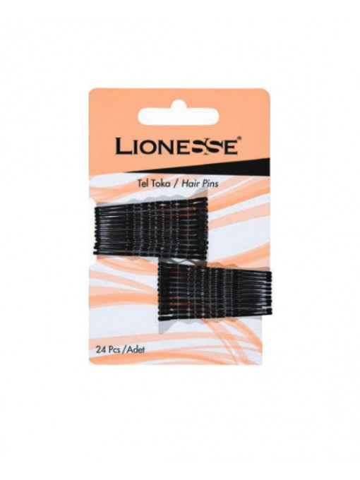 Lionesse | Agrafe pentru par, culoarea negru, set 24 bucati, tk0024, lionesse | 1001cosmetice.ro