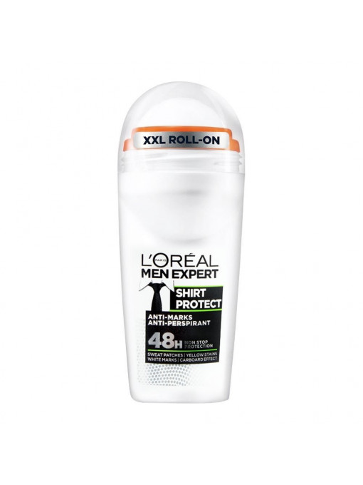 Antiperspirant 48h shirt protect loreal men expert roll on 1 - 1001cosmetice.ro