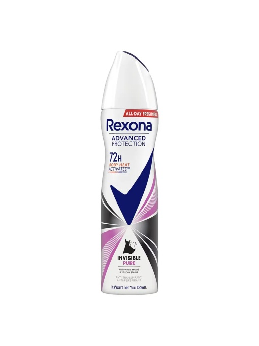 Antiperspirant deodorant spray Advanced Protection Invisible Pure 72h, Rexona, 150 ml
