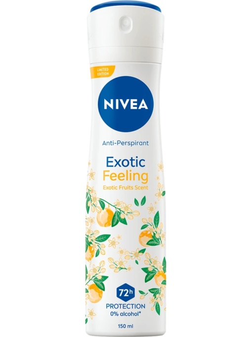 Promotii | Antiperspirant spray 72h, 0% alcool, exotic feeling, nivea, 150 ml | 1001cosmetice.ro