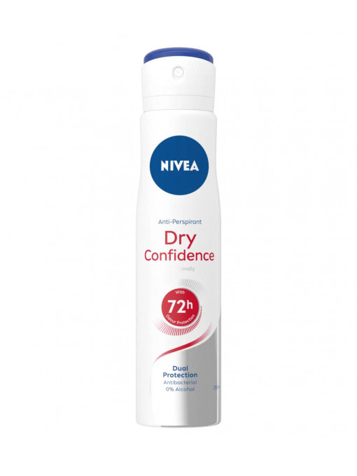 Spray & stick dama | Antiperspirant spray dry confidence 72h nivea, 150 ml | 1001cosmetice.ro