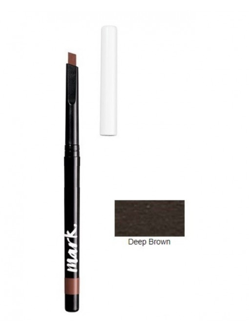 Machiaj sprancene, avon | Avon mark perfect brow sculpting pencil creion pentru sprancene deep brown | 1001cosmetice.ro