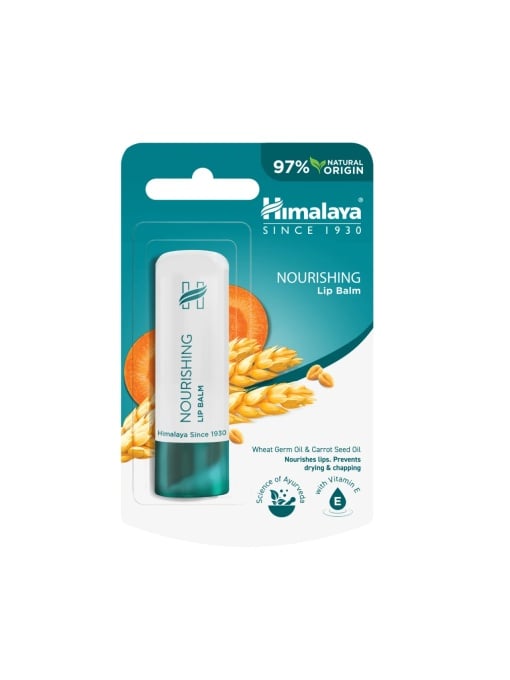 Produse cosmetice online - 1001cosmetice.ro | Balsam de buze nutritiv cu germeni de grau, nourishing, himalaya, 4.5 g | 1001cosmetice.ro