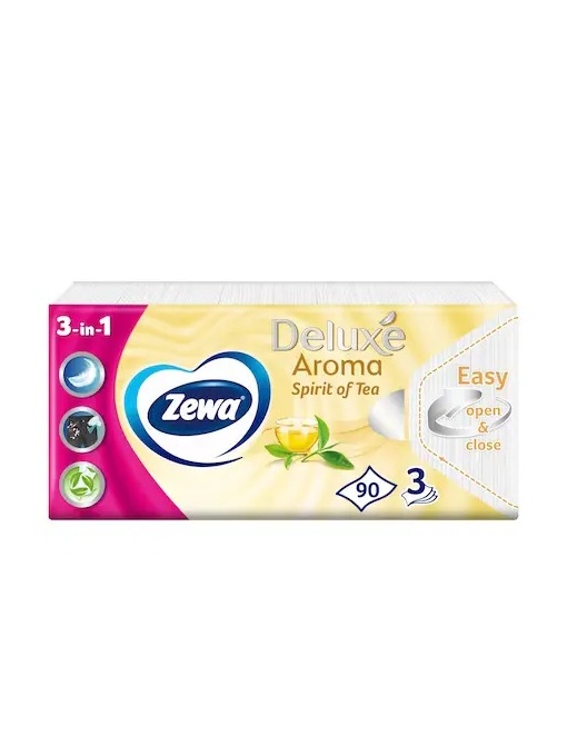 Promotii | Batiste parfumate, deluxe spirit of tea, 3 straturi, zewa, 90 bucati | 1001cosmetice.ro