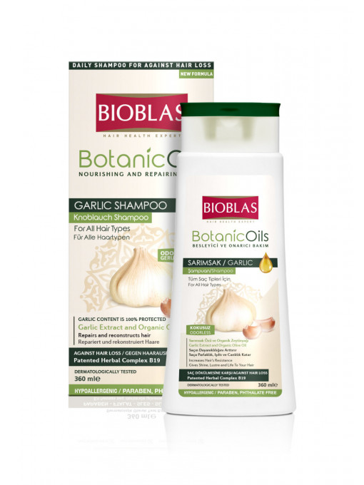 Sampon &amp; balsam | Bioblas botanic oils sampon nutritiv si reparator cu extract de usturoi | 1001cosmetice.ro