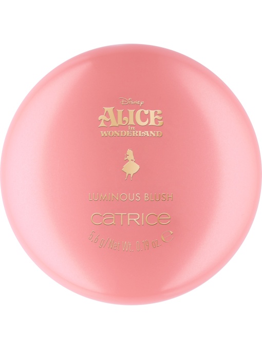 Fard de obraz (blush) | Blush cu particule strălucitoare, disney alice in wonderland, catrice, c01 curious glow, catrice, 5.6 g | 1001cosmetice.ro