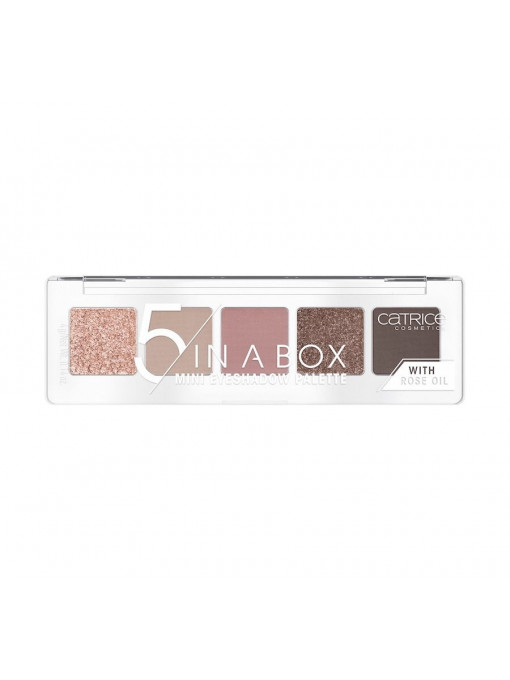 Truse make-up, catrice | Catrice 5 in a box mini eyeshadow palette paleta de farduri mini soft rose look 020 | 1001cosmetice.ro