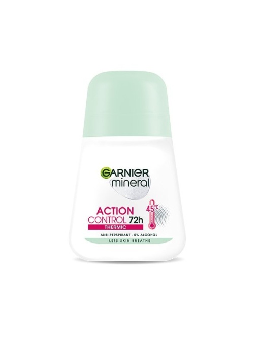 Spray &amp; stick dama | Deodorant antiperspirant roll-on pentru femei action control 72h, garnier 50 ml | 1001cosmetice.ro