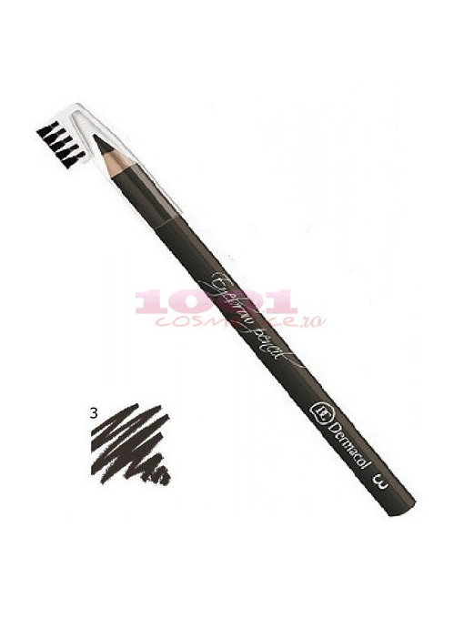 Make-up, dermacol | Dermacol eyebrow pencil creion de sprancene cu perie numarul 3 | 1001cosmetice.ro