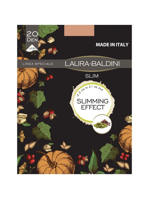 Dressuri / ciorapi dama, laura baldini | Dres transparent cu efect de slabire 20 den slim culoare daino - bej laura baldini | 1001cosmetice.ro