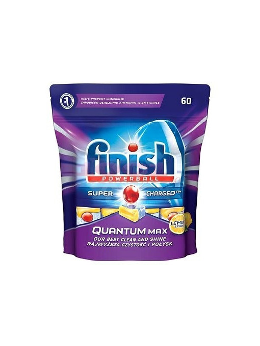 Curatenie, finish | Finish quantum max tablete pentru masina de spalat vase 60 bucati lemon | 1001cosmetice.ro